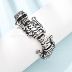 304 Stainless Steel Link Chain Bracelets for Women Men, Tiger, Antique Silver, 8.74 inch(22.2cm)(BJEW-P386-07AS)