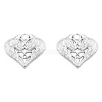 Non-Tarnish 201 Stainless Steel Pendants, Heart with Wolf & Trinity Knot, Stainless Steel Color, 19x20.5x2.5mm, Hole: 2.5mm(STAS-N098-241P)