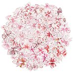 4 Sets PVC Scrapbook Stickers, for DIY Album Scrapbook, Diary Decoration, Bowknot, Pink, 42~49x31~49x0.2mm(DIY-SP0005-28)