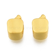 Alloy European Beads, Large Hole Beads, Matte Style, Apple, Matte Gold Color, 11x7x7mm, Hole: 4.5mm(FIND-G035-67MG)