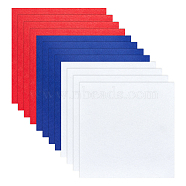 30 Sheets 3 Colors Independence Day Theme Squares Felt Fabric, for Kids DIY Crafts Sewing Accessories, Mixed Color, 30x30x0.06cm, 10 sheets/color(DIY-BC0004-38)