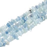 Natural Aquamarine Beads Strands, Chip, 3~11x3~5x1~4mm, Hole: 1mm, about 380~400pcs/strand, 33 inch(G-S315-21)