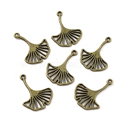 Zinc Alloy Pendants, Gingko Leaf, Antique Bronze, 19x14x1mm, Hole: 1mm(FIND-TAC0011-35AB)