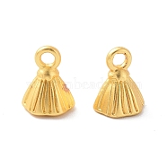 Rack Plating Alloy Charms, Cadmium Free & Lead Free & Nickle Free, Seedpod of the Lotus Charm, Matte Gold Color, 8.5x7mm, Hole: 1.6mm(FIND-I036-52MG)