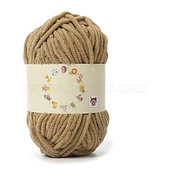 Soft Crocheting Yarn, Thick Knitting Yarn for Scarf, Bag, Cushion Making, Camel, 0.5~1mm, about 131.23 Yards(120m)/Skein(PW-WG3CD10-10)