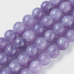 Natural Gemstone Beads Strands, Round, Medium Purple, 8mm, Hole: 1.2mm, about 46~48pcs/strand, 14.8 inch~15 inch(37.5~38cm)(G-O183-03B-03)