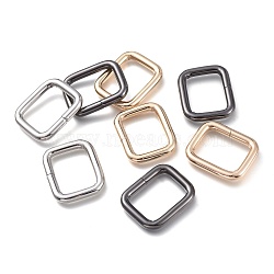 Iron Bag Accessories, Webbing Belts Buckle, for Belt Bags DIY Accessories, Rectangle Rings, Mixed Color, 35.5x29.5x4.5mm; Inner Diameter: 26.5x21mm; 18pc/set(IFIN-XCP0003-08M)