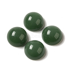 Glass Cabochons, Imitation Gemstone, Half Round, Sea Green, 14x7mm(GLAA-B017-07E-02)