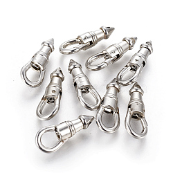 Tarnish Resistant 304 Stainless Steel Lobster Claw Clasps, Stainless Steel Color, 22.5~23x9x6mm, Hole: 2mm(STAS-G192-24P)