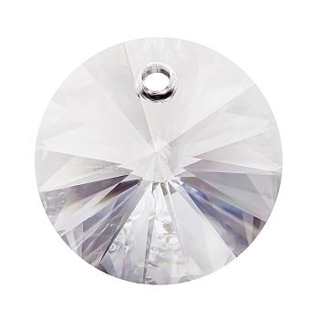 Preciosa&reg Crystal Pendants, Czech Crystal, 433 61 306 Rivoli, 00030 Crystal, 14mm, Hole: 1.5mm.