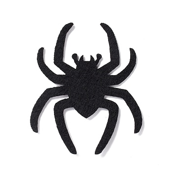 Wool Felt Spider Party Decorations, Halloween Themed Display Decorations, for Decorative Tree, Banner, Garland, Black, 95x80x2mm