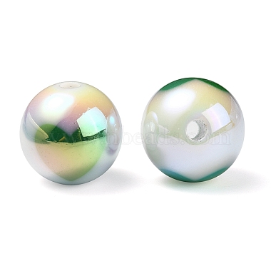 UV Plating Rainbow Iridescent Acrylic Beads(OACR-F004-09D)-3