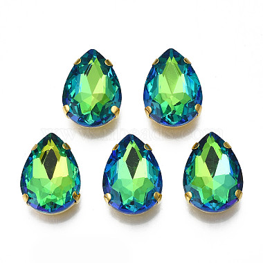Light Green Teardrop Glass Beads