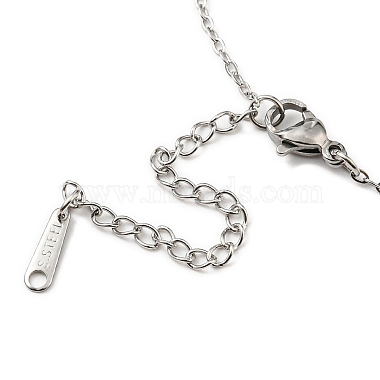 201 Stainless Steel Yoga Human Pendant Necklace with Cable Chains(NJEW-Q317-16P)-3