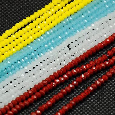 3mm Mixed Color Abacus Glass Beads