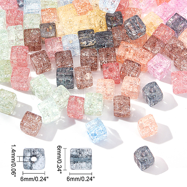 Elite 160Pcs 8 Colors Crackle Glass Beads(GLAA-PH0001-38)-6
