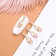 Chinese lute Shape Brass Micro Pave Clear Cubic Zirconia Nail Gems Set(MRMJ-T015-41-M)-4