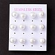 6 Pair Shell Pearl Round Ball Stud Earrings(EJEW-A067-18A-P)-4