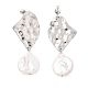 304 Stainless Steel Dangle Stud Earrings(EJEW-F354-02P)-5