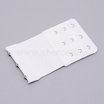 Cloth Extended Double Breasted, with Stainless Steel Rings & Hooks, Rectangle, White, 100.5x57.5x5.5mm(FIND-WH0053-44B)
