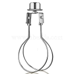 Iron Lamp Shade Light Bulb Clip, Adapter Clip, with Lamp Shade Attaching Finial, DIY Lighting Accessories, Platinum, 4-1/8x2 inch(105x52mm)(AJEW-WH0168-84B)