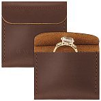 Cowhide Ring Storage Bags, Jewelry Pouches for Rings, Square, Camel, 5.8x5.85x0.6cm(ABAG-WH0031-36C)