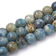 Synthetic Variscite Beads Strands, Round, 6~7mm, Hole: 1mm, about 62~68pcs/strand, 15.7 inch(G-T103-12)