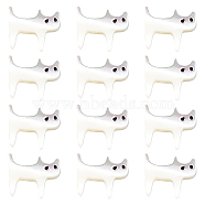 12Pcs Natural Trochid Shell/Trochus Shell Beads, Cat Shape, 11.5x14x2mm, Hole: 0.8mm(SSHEL-FH0001-10)