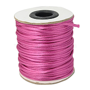 Nylon Rattail Satin Cord, Beading String, for Chinese Knotting, Jewelry Making, Medium Violet Red, 2mm, about 50yards/roll(150 feet/roll)(X-NWIR-A003-15)