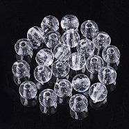 Transparent Acrylic Beads, Glitter Beads, Round, Clear, 6mm, Hole: 2mm, about 4400pcs/500g(TACR-N009-07A-01)