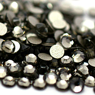 Glass Flat Back Rhinestone, Grade A, Back Plated, Faceted, Half Round, Black Diamond, SS6, 1.9~2mm, 1440pcs/bag(RGLA-C002-SS6-215)