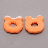 Opaque Resin Cabochons, Hair Band, Orange, 18.5x20x8mm(RESI-WH0015-24A)