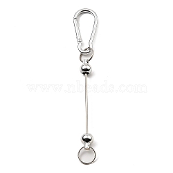 Aluminum Climbing Carabiners, Beadable Iron Key Clasps, Silver, 146mm(AJEW-B025-04)