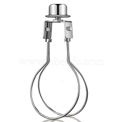 Iron Lamp Shade Light Bulb Clip, Adapter Clip, with Lamp Shade Attaching Finial, DIY Lighting Accessories, Platinum, 4-1/8x2 inch(105x52mm)(AJEW-WH0168-84B)