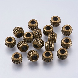 Large Hole Beads, Alloy European Beads, Antique Bronze, Lead Free and Cadmium Free & Nickel Free, 9.5x7mm, Hole: 4mm(MLF11511Y-NF)