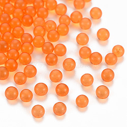 Transparent Acrylic Beads, No Hole, Round, Orange Red, 3.5mm, about 17000pcs/500g(MACR-S373-62B-08)