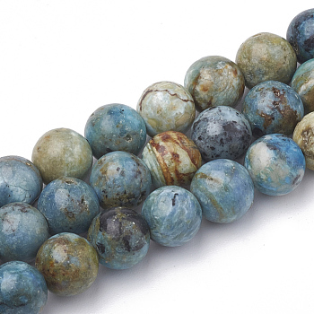 Synthetic Variscite Beads Strands, Round, 6~7mm, Hole: 1mm, about 62~68pcs/strand, 15.7 inch
