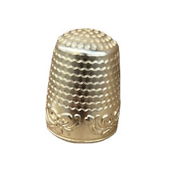 Brass Sewing Thimbles, Fingertip Protector Tools, DIY Craft Accessories, Column, Golden, 17.6mm