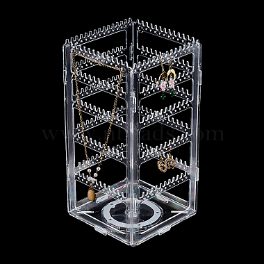 360 Degree Plastic Rotating Jewelry Organizer Display Stands(EDIS-WH0022-11A)-7