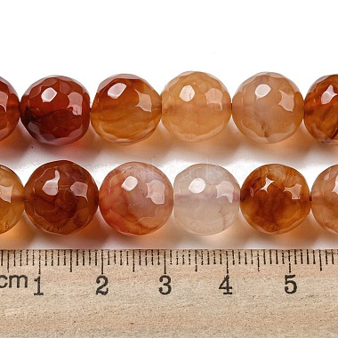 Faceted Natural Banded Agate Beads Strands(G-F447-12mm-O04)-5