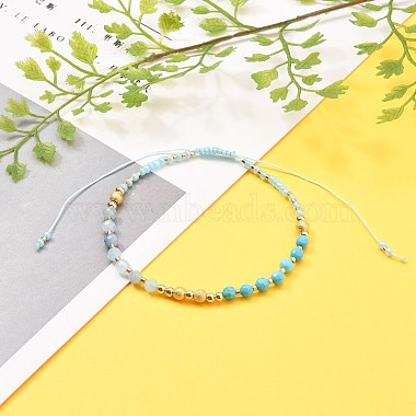 Bracelets de perles de nylon tressés réglables(BJEW-JB05593)-6
