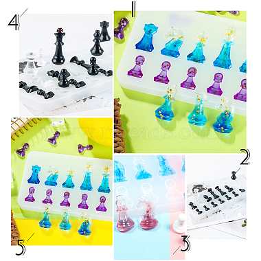 kits de moules en forme d'échecs en silicone(DIY-OC0002-81)-7