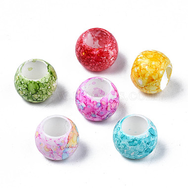 Opaque Spray Painted Acrylic Large Beads(MACR-S272-65)-2