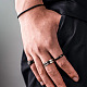 6Pcs 3 Colors Stainless Steel Plain Band Rings(RJEW-CF0001-02)-8