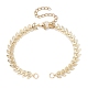 Brass Handmade Cobs Chain Link Bracelet Making(AJEW-TA00007)-1