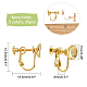 20Pcs 5 Colors Brass Clip-on Earring Findings(KK-CA0003-33)-2