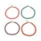 Ensemble de bracelets de cheville tressés en perles de verre pour femmes(AJEW-AN00466)-1