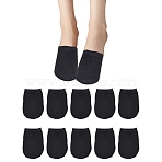 Polycotton Half Socks for Women, Black, 115x85x1.5mm(FIND-WH20020-214C)