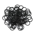 100Pcs Baking Paint Zinc Alloy Open Jump Rings, Round, Black, 16 Gauge, 12.2x1.2mm, Inner Diameter: 9.8mm(FIND-WH0032-85B-06)