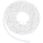1Pc PVC Plastic Cable Chains, White, Link: 36x19x5mm, about 15m/pc(FIND-SP0020-65B)